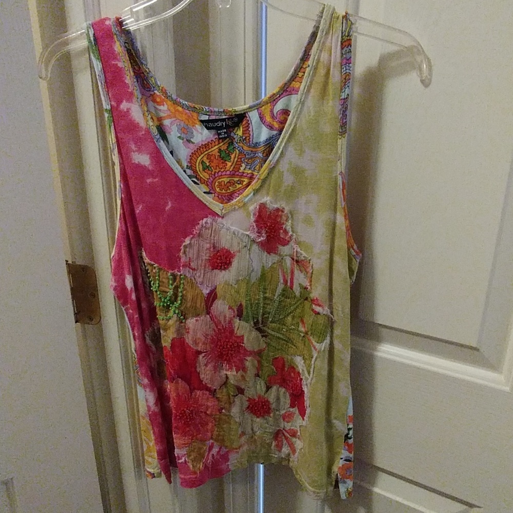 Chaudry KC colorful top. Size m. Made in India